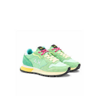 SUN68 - ALLY COLOR EXPLOSION IN PELLE SCAMOSCIATA VERDE MENTA E NYLON