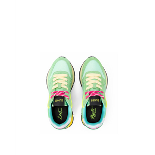 SUN68 - ALLY COLOR EXPLOSION IN PELLE SCAMOSCIATA VERDE MENTA E NYLON