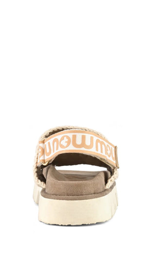 MOU - BIO SANDAL BACK STRAP SUEDE & LEATHER LOGO