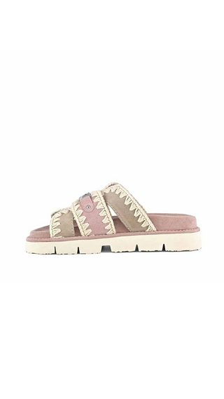 MOU - SANDAL BICOLOR METAL LOGO - MOU