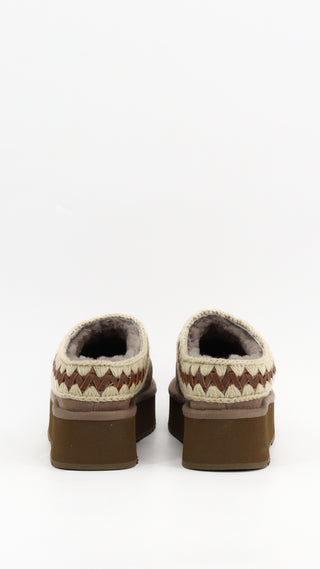 MOU - PLATFORM CLOG SUEDE LEATHER