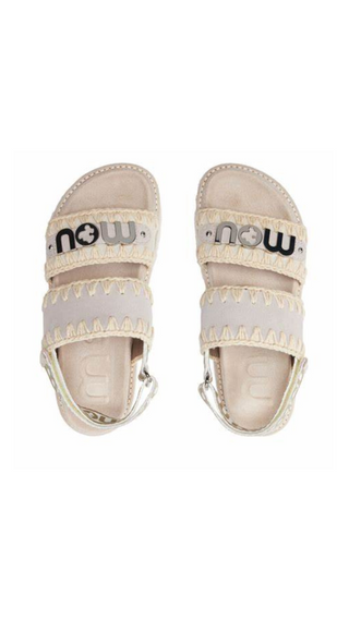 MOU - BIO SANDAL BACK STRAP SUEDE & CANVAS -  MOU