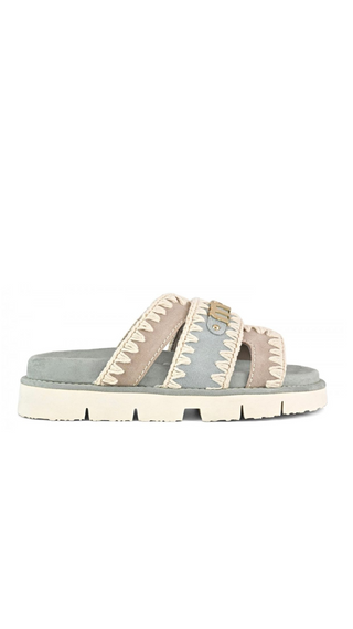 MOU - SANDAL BICOLOR METAL LOGO