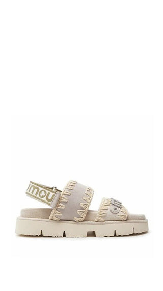 MOU - BIO SANDAL BACK STRAP SUEDE & CANVAS -  MOU