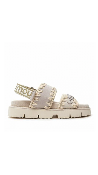 MOU - BIO SANDAL BACK STRAP SUEDE & CANVAS -  MOU