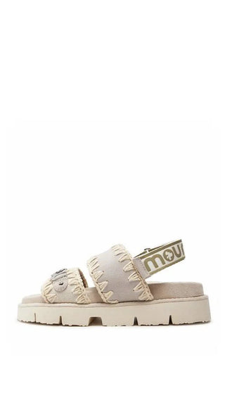 MOU - BIO SANDAL BACK STRAP SUEDE & CANVAS -  MOU