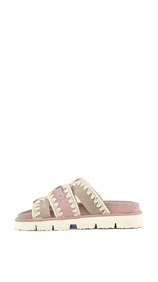 MOU - SANDAL BICOLOR METAL LOGO - MOU