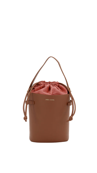 Borsa a secchiello MILA BAG CUOIO/TAUPE