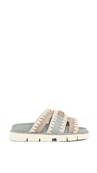 MOU - SANDAL BICOLOR METAL LOGO