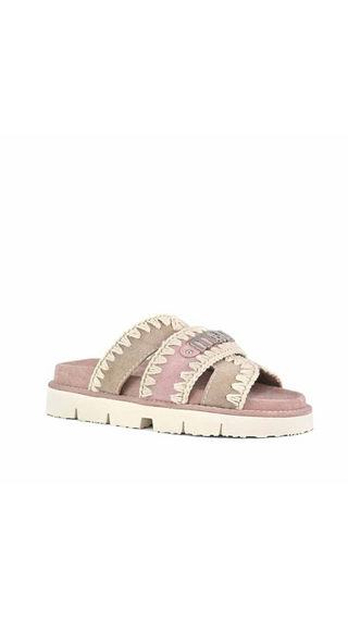 MOU - SANDAL BICOLOR METAL LOGO - MOU