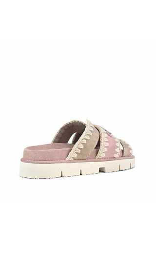 MOU - SANDAL BICOLOR METAL LOGO - MOU