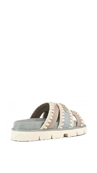 MOU - SANDAL BICOLOR METAL LOGO