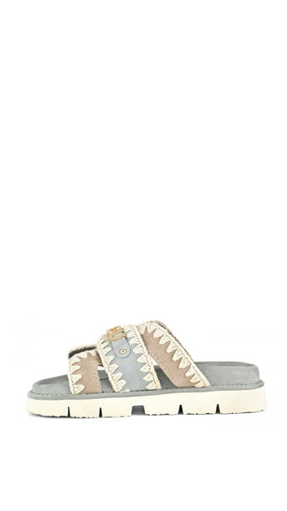 MOU - SANDAL BICOLOR METAL LOGO
