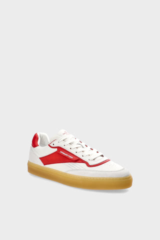 CPH90 LEATHER MIX WHITE RED