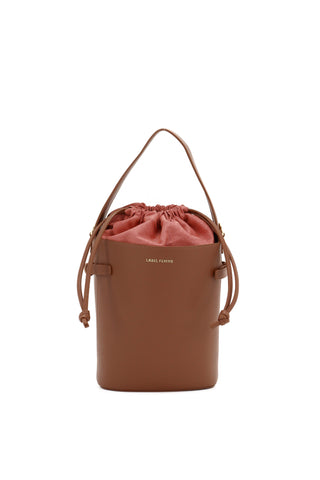 Borsa a secchiello MILA BAG CUOIO/TAUPE