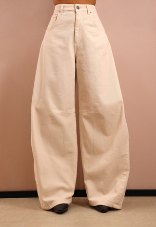 GOD SAVE DENIM - IRIDE-9 PANTALONE BALLON DENIM IN COTONE ECRU