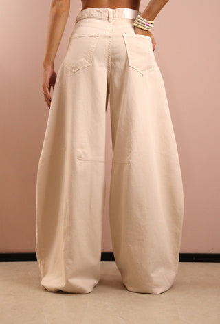GOD SAVE DENIM - IRIDE-9 PANTALONE BALLON DENIM IN COTONE ECRU