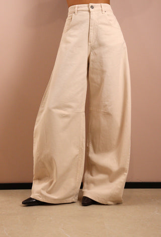 GOD SAVE DENIM - IRIDE-9 PANTALONE BALLON DENIM IN COTONE ECRU
