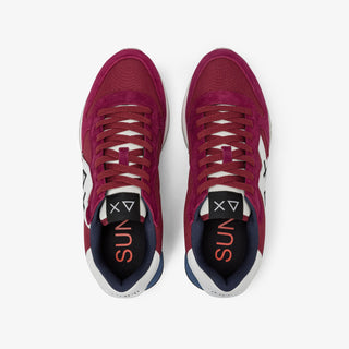 SUN68 JAKI SOLID IN NYLON E SUEDE BORDEAUX