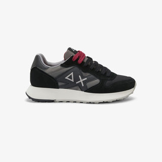 SUN68 JAKI BICOLOR IN NYLON E SUEDE NERO