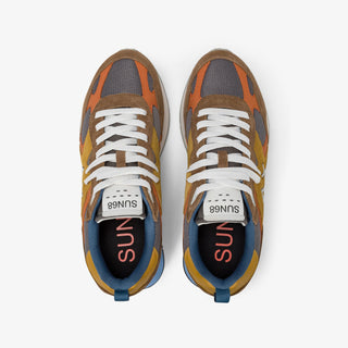 SUN68 JAKI OUTDOOR IN MESH E SUEDE VOLPE