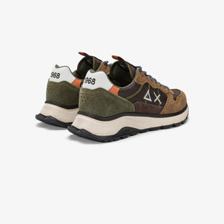 SUN68 FIRE & CAMPING IN CORDATURA E SUEDE MARRONE