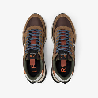 SUN68 FIRE & CAMPING IN CORDATURA E SUEDE MARRONE