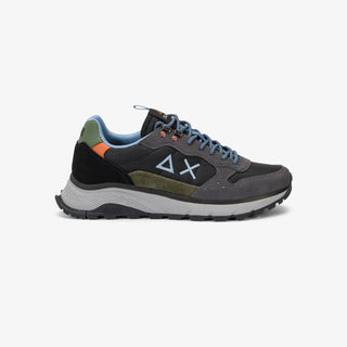 SUN68 FIRE & CAMPING IN CORDATURA E SUEDE NERO