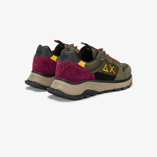 SUN68 FIRE & CAMPING IN CORDATURA E SUEDE MILITARE SCURO
