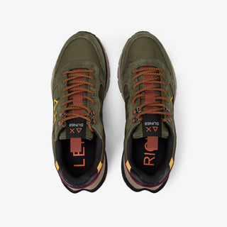 SUN68 FIRE & CAMPING IN CORDATURA E SUEDE MILITARE SCURO