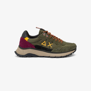 SUN68 FIRE & CAMPING IN CORDATURA E SUEDE MILITARE SCURO