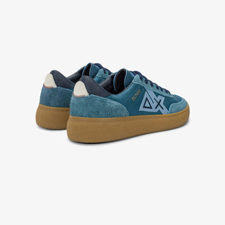 SUN68 LUIS LOW IN SUEDE E PELLE BOTTALATA AVIO SCURO