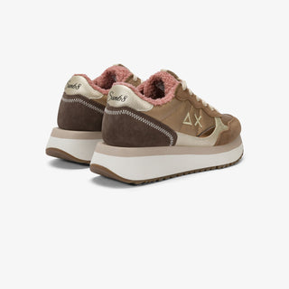 SUN68 BIG ALLY TEDDY IN NYLON E SUEDE VOLPE