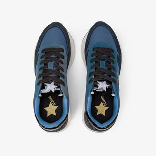 SUN68 STARGIRL IN NYLON E SUEDE NAVY BLUE