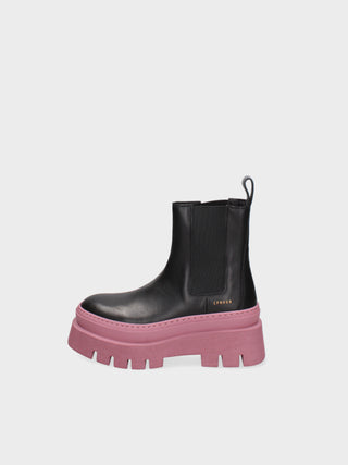 CHELSEA BOOT Black/Fuchsia